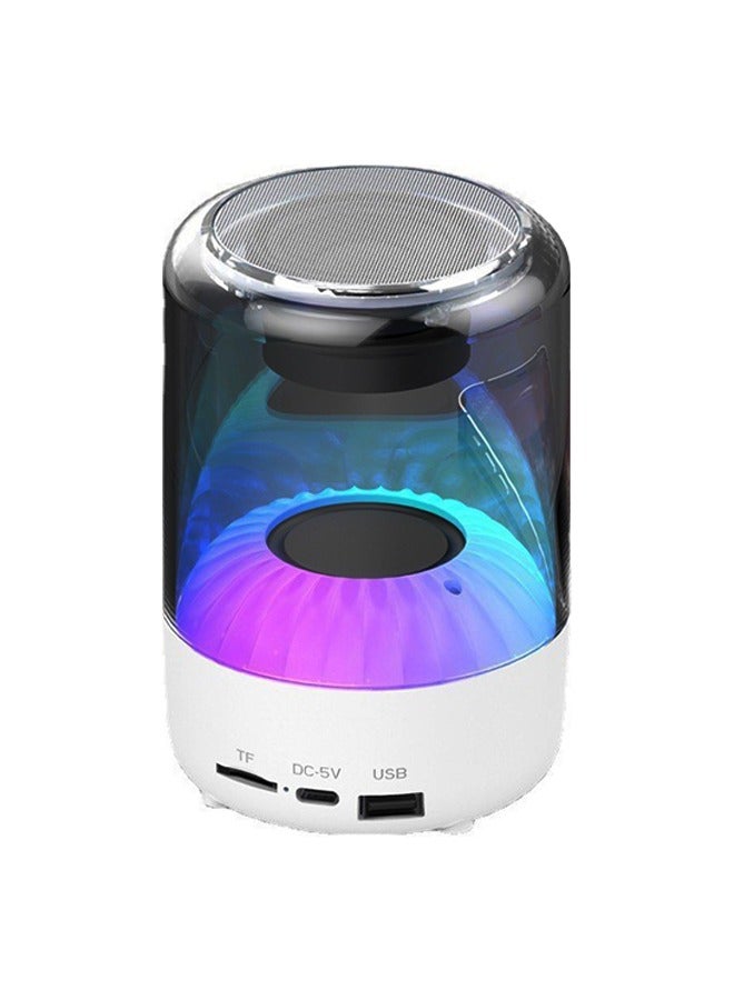 جولدن روز مكبر صوت بلوتوث مع ضوء ليلي بمصباح LED، مكبر صوت لاسلكي متغير اللون هدية لتزيين غرفة النوم/هدايا الفتيات المراهقات - Image 1