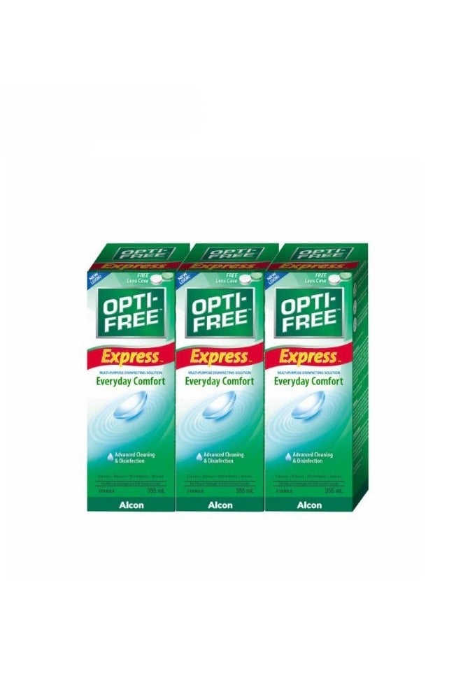 Opti-Free Alcon Opti-Free Express Multi-Purpose Disinfecting Solution (355ml x 3 Pack) - Image 1