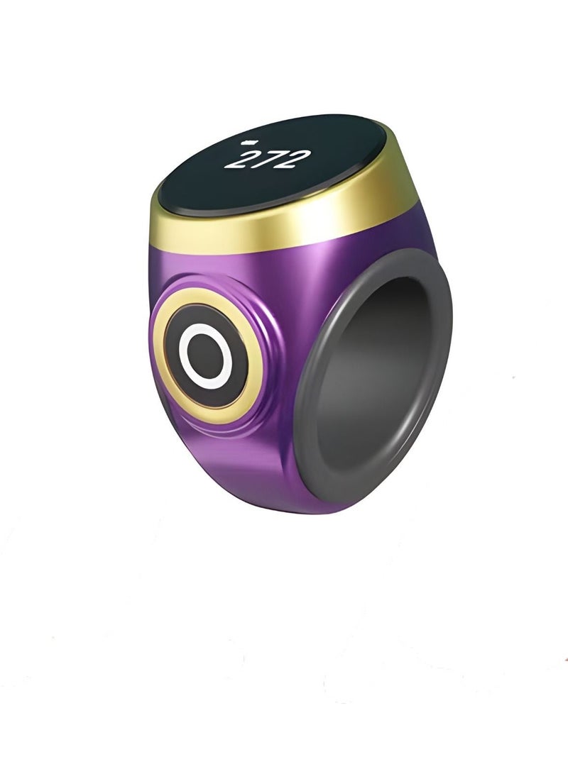 HD OLED Digital Tasbeeh Ring Counter, USB‑C Rechargeable Waterproof Zikr Smart Ring With Adjustable Silicone Strap (18/20/22 mm)