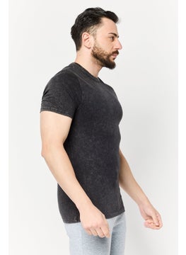 Champion Men Sportswear Fit Short Sleeve Outdoor T Shirts, Black  - Image 3