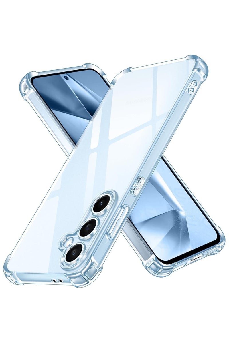Case for Samsung Galaxy S25 Cover Clear Back Air Cushion Soft Silicone Shockproof Protective Bumper Shell Corner for Samsung Galaxy S25 Clear - Image 1