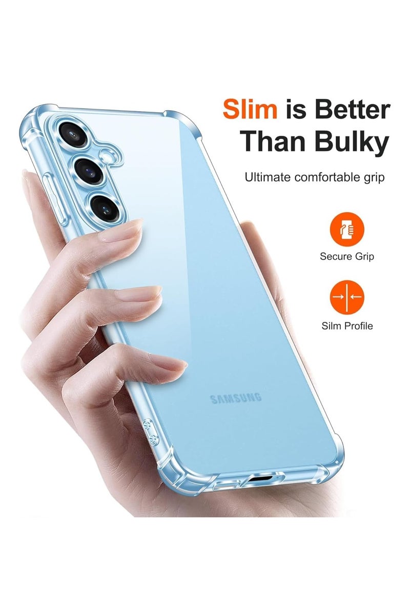 Case for Samsung Galaxy S25 Cover Clear Back Air Cushion Soft Silicone Shockproof Protective Bumper Shell Corner for Samsung Galaxy S25 Clear - Image 2