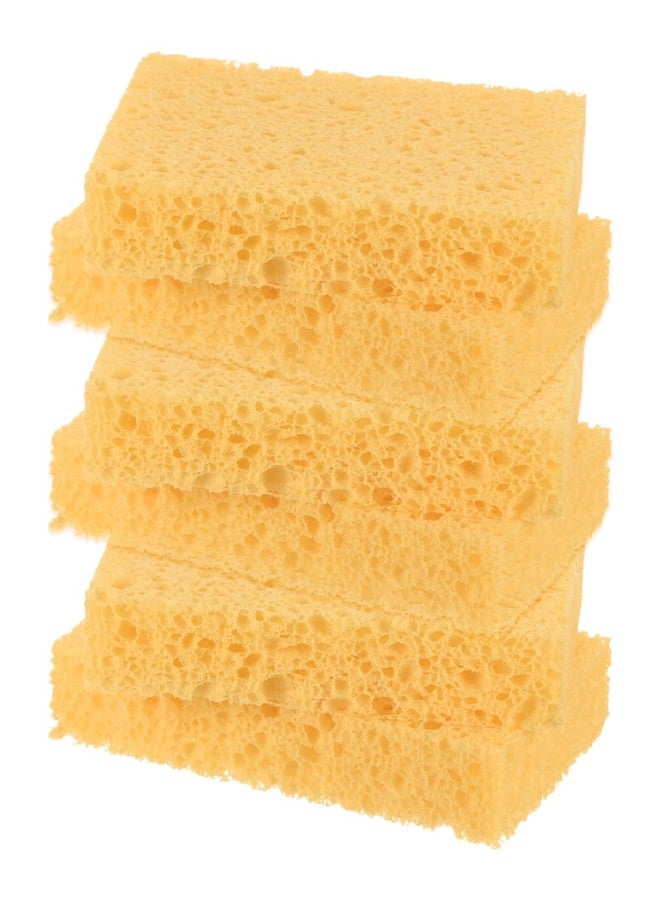 M METERXITY 6-Pack Kitchen Sponges, Condense Eco Cellulose Non-Scratch Scrub Heavy Sponge for Kitchen/Household/Bathroom, Clean Tough Messes Dish Scrubber [Beige] - Image 1