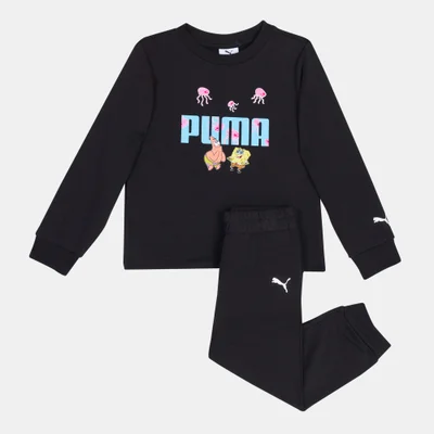 PUMA Kids' x SPONGEBOB Minicat Crew Jogger Set