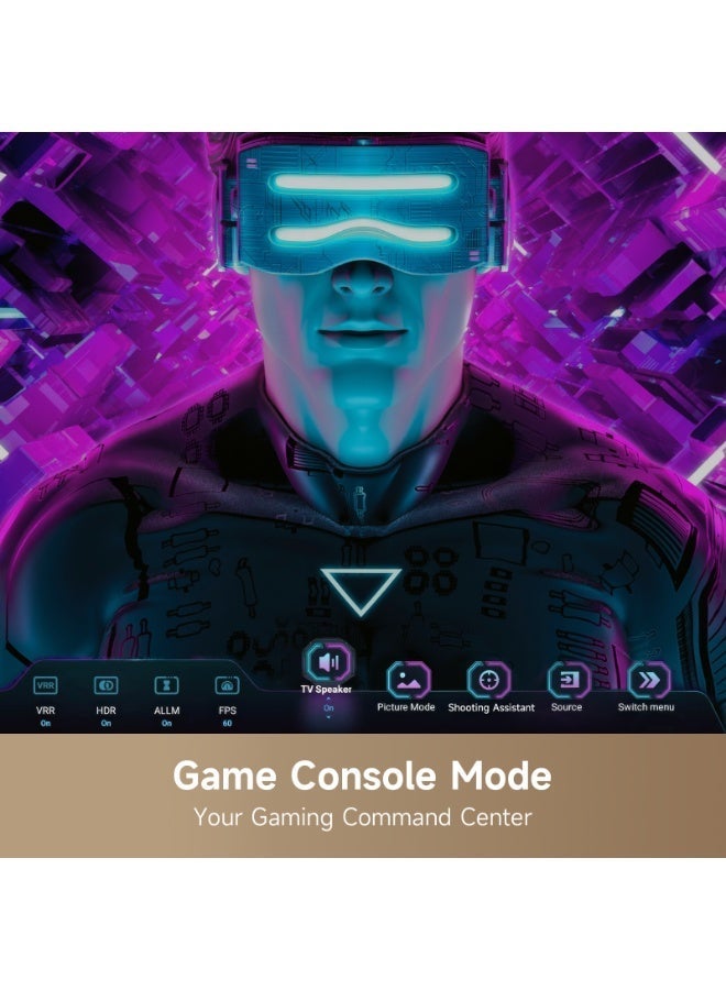 دريم Dreame Vivid 75 Inch QLED 4k Television Q100,  Dynamic Color Enhancement, Google TV, Multiple Eye Care with Metallic Bezel-less Design, Dolby Vision -Atmos, Game Master - Image 5