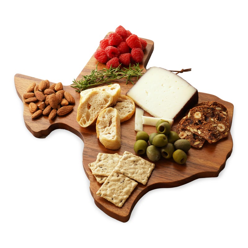 Twine TexasShaped Acacia Wood Cheese Board Durable Cheese Charcuterie and Serving Platter with Hanging Loop Perfect for Entertaining and Kitchen Dcor Texas Cutting Board Set of 1 - Image 2
