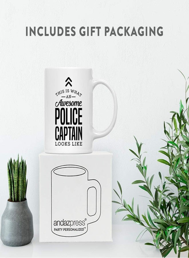 Andaz Press 11oz. Ceramic Coffee Tea Mug Gift, This is What an Awesome Police Captain Looks Like, 1-Pack, Birthday Gift Ideas Coworker Him Her, Includes Gift Box - Image 4