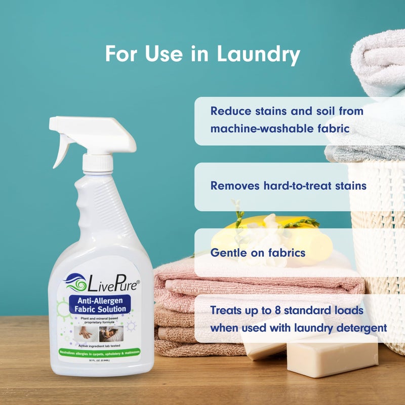 Live Pure LivePure Anti-Allergen 32 OZ Fabric Spray for Household Surfaces - Image 5