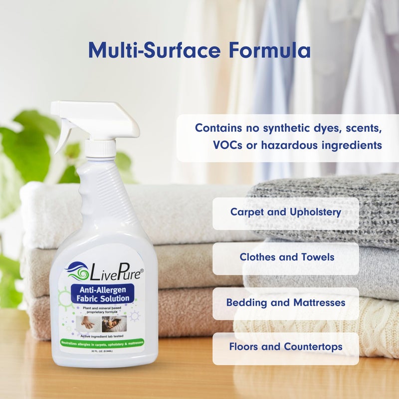 Live Pure LivePure Anti-Allergen 32 OZ Fabric Spray for Household Surfaces - Image 4