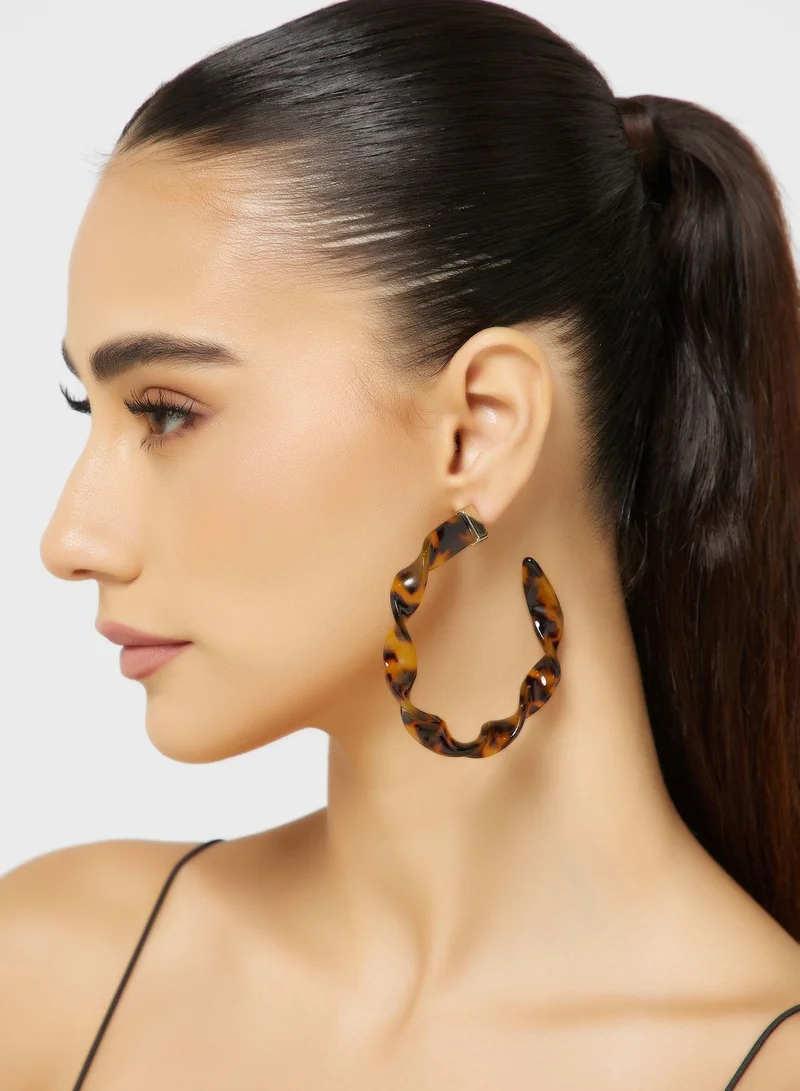 ELLA Twisted Hoop Earrings
