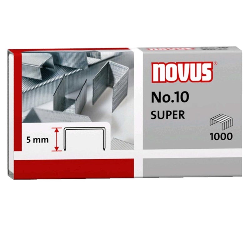 NOVUS Pack of 3 Staples No. 10, Pack of 1000 for B 10 FC, 10 FC Professional, 10 Professional, 100 EL, 10 EL (3, Pack of 1000 | No. 10 Super) - Image 2