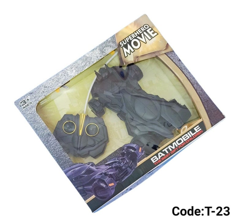 سيارة باتمان مزودة بريموت للتحكم عن بعد، أسود - T-23 - Image 1