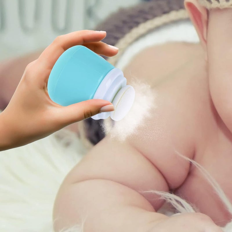 comfrt Cartoon Bear Baby Powder Box Creative Talcum Powder Case Empty Powder Puff Box - Image 3