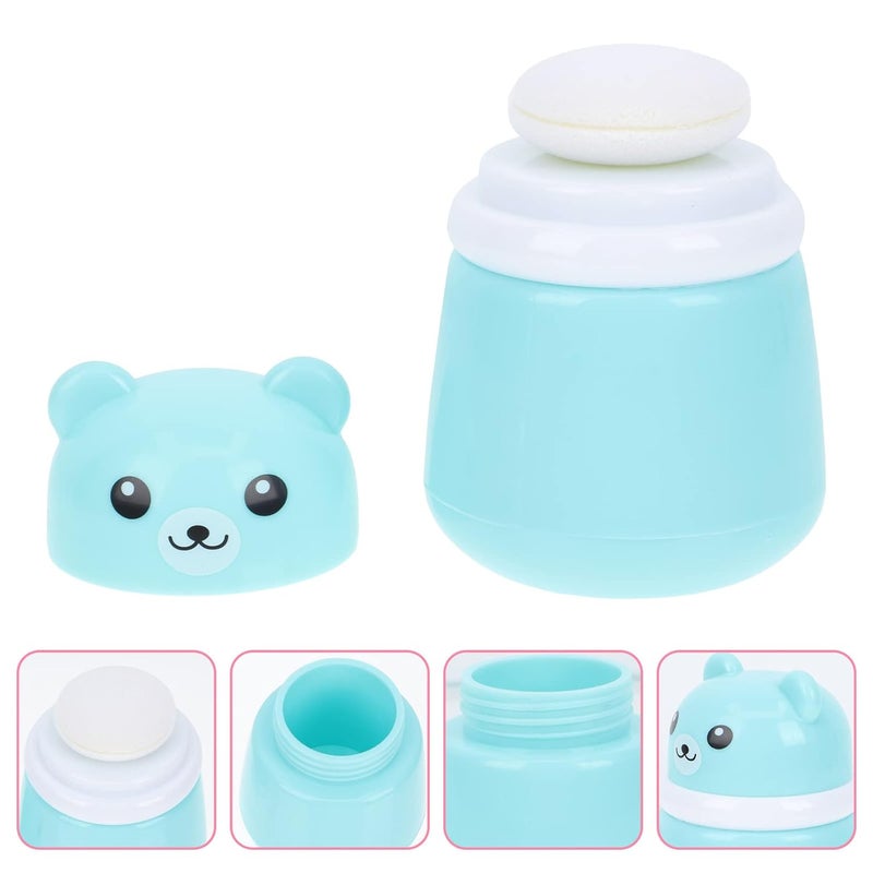 comfrt Cartoon Bear Baby Powder Box Creative Talcum Powder Case Empty Powder Puff Box - Image 4