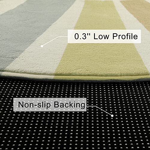 STARUIA Boho Sun Round Area Rug for Living Room, 6 Ft Washable Nursery Rug for Playroom, Colorful Circle Rugs for Kids Bedroom, Non-Slip Circluar Carpet Soft Large Kid Rug for Classroom Dorm - Image 4