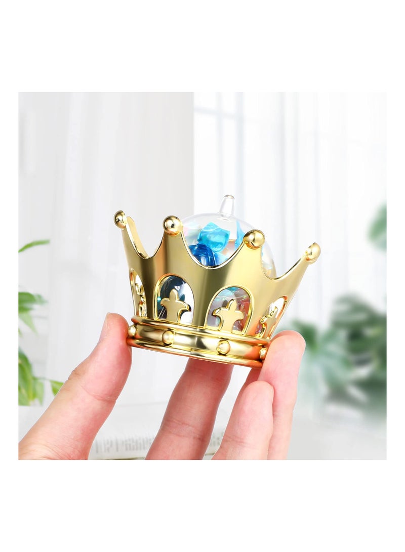 Gold Fillable Crown Candy Storage Boxes with Dome - 12PCS Decorative Crown Goblets for Baby Showers, Princess Birthday Parties, and Party Favors. Perfect for Celebrations! - Image 2