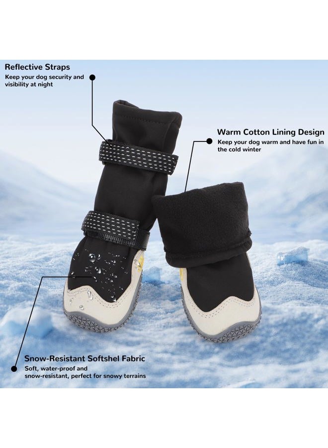 TEWIWAP Dog Shoes for Large Small Medium Dogs, Dog Snow Boots Winter, Dog Booties and Paw Protectors to Prevent Licking, Anti-Slip Dog Shoes with Reflective for Hot Pavement,Hardwood Floors, Hiking (Size 3) - Image 3