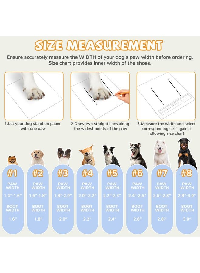 TEWIWAP Dog Shoes for Large Small Medium Dogs, Dog Snow Boots Winter, Dog Booties and Paw Protectors to Prevent Licking, Anti-Slip Dog Shoes with Reflective for Hot Pavement,Hardwood Floors, Hiking (Size 3) - Image 2