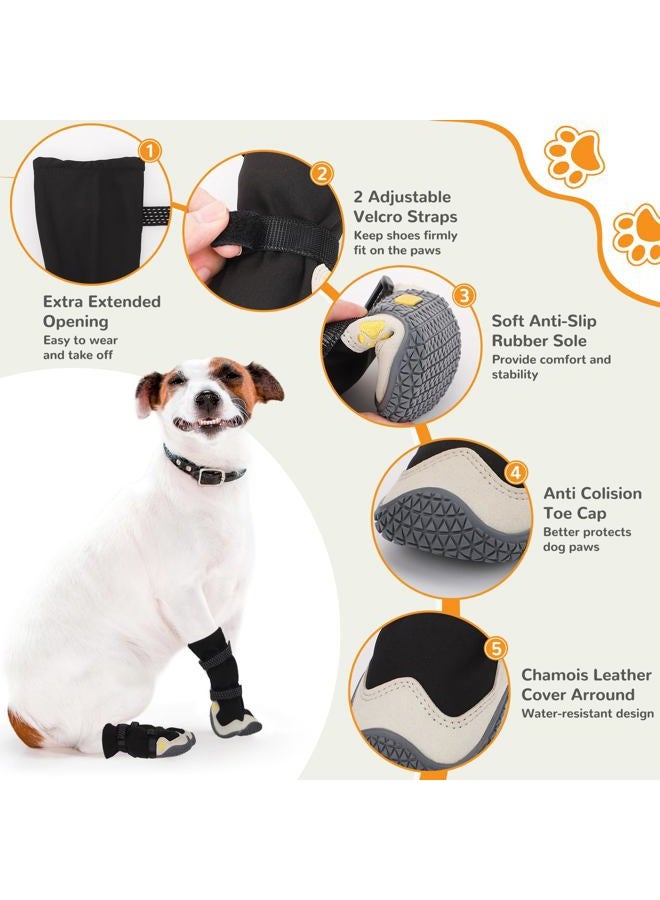 TEWIWAP Dog Shoes for Large Small Medium Dogs, Dog Snow Boots Winter, Dog Booties and Paw Protectors to Prevent Licking, Anti-Slip Dog Shoes with Reflective for Hot Pavement,Hardwood Floors, Hiking (Size 3) - Image 5
