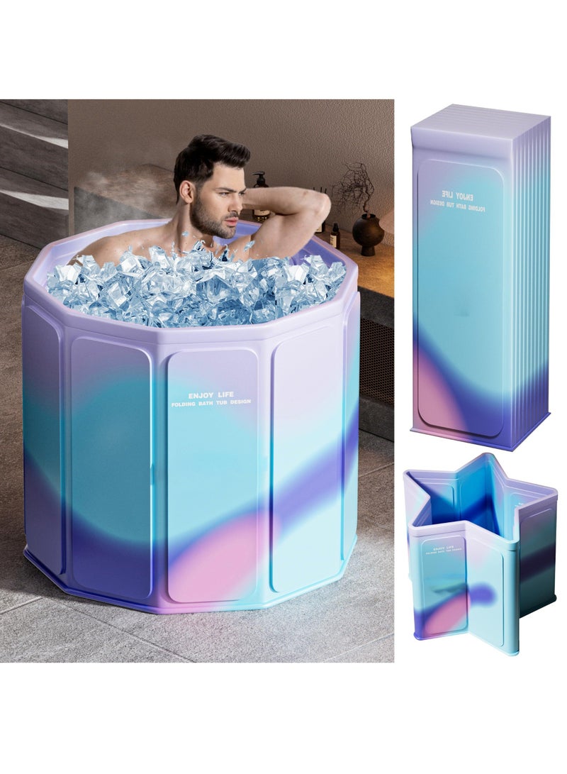 والالا حوض استحمام جليدي قابل للطي للرياضيين، تعافي سريع للعضلات، علاج بالماء البارد، حوض غطس جليدي مناسب للمنزل في الهواء الطلق، صالات رياضية، سعة كبيرة، فتح سريع بدون تركيب - Image 1