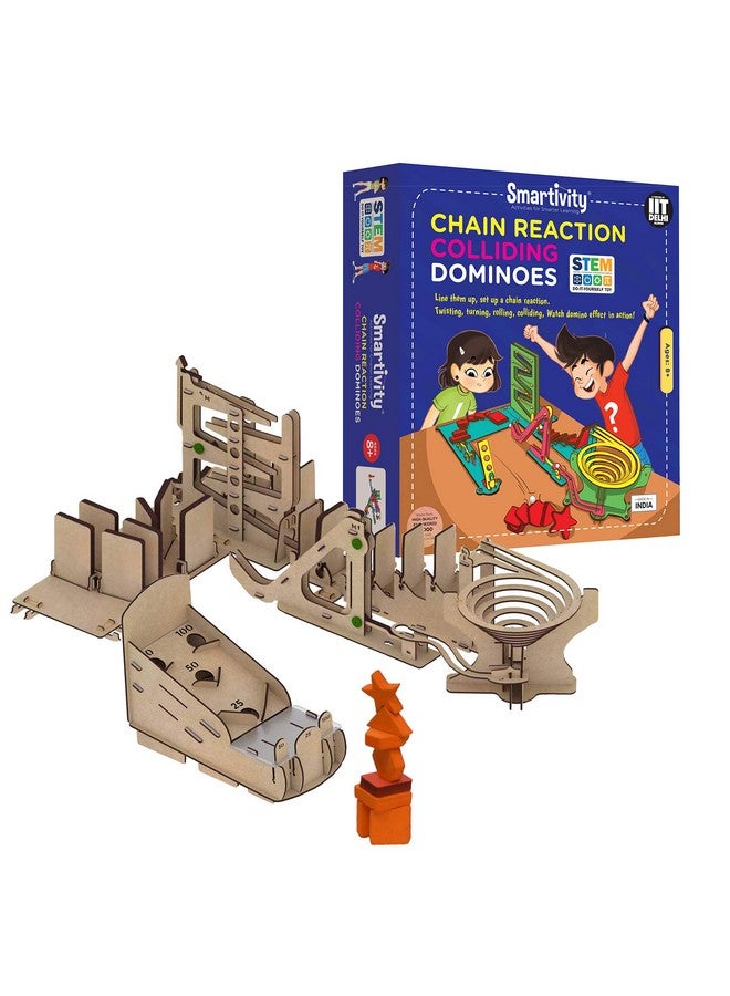 سمارتيفيتي ألعاب تعليمية ذكية، تفاعل متسلسل، دومينو متصادم، ألعاب ممتعة، STEM، ألعاب بناء، هدايا للأولاد والبنات، صنع في الهند، متعدد الألوان - Image 1