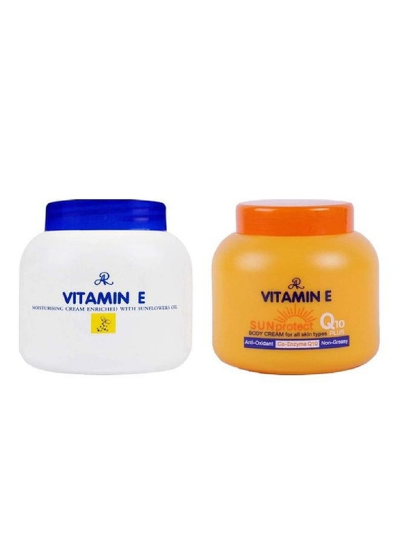 AR 2-Piece Vitamin E Moisturizing Cream And Vitamin E Sun Protect Q10 Plus Cream Set 200grams - Image 1