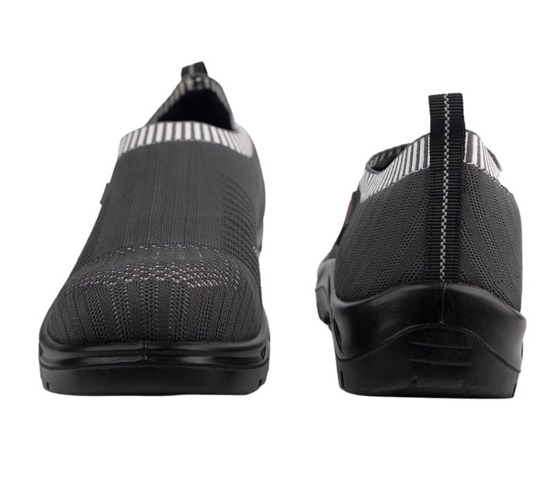 KARAM Flytex FS201 Safety Shoes for Men | Sporty Design, Lightweight with Single Density | Antistatic, Antislip, Oil & Heat Resistant with Fiber Toe | Grey | Size-11 - Image 5