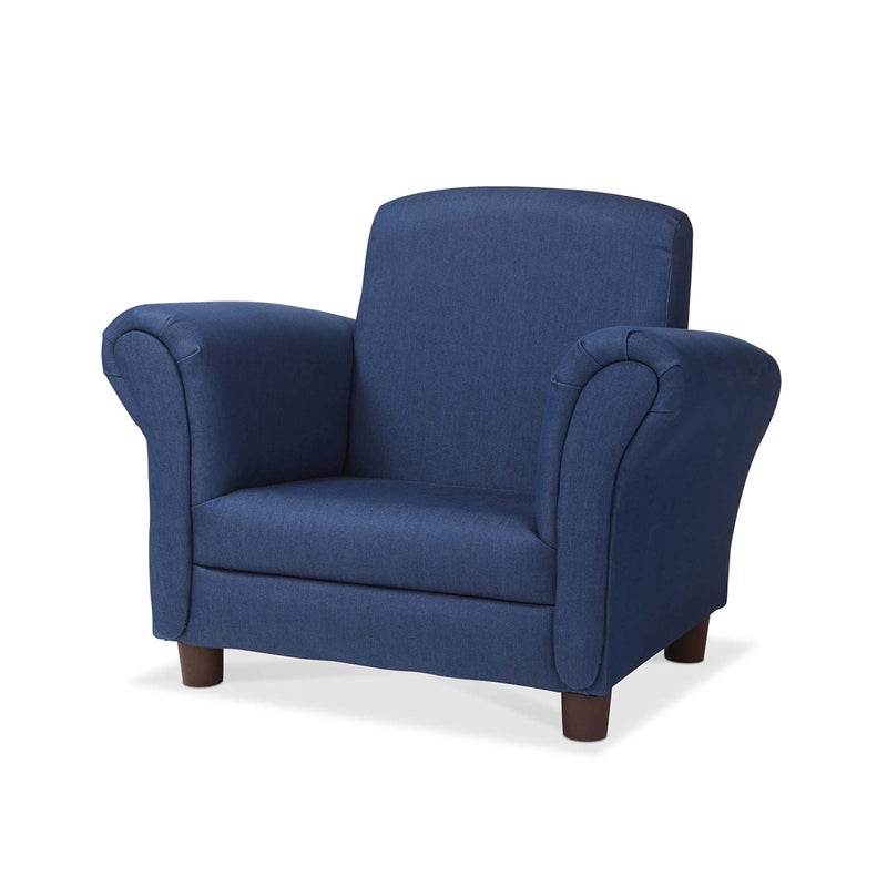 Melissa & Doug Denim Fabric Childâ€™s Armchair (Kidâ€™s Furniture, 23â€L x 17.5â€W x 18.3â€H) Children's Furniture, Child's Reading Chair, Chairs for Toddlers, Oversized Kid's Armchair - Image 1