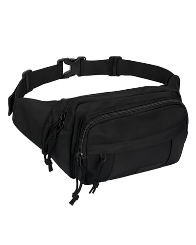 WATERFLY Fanny Pack Waist Packs Large Crossbody Fanny Packs for Women Men with 5 Zipper Pockets Adjustable Strap Waist Bags Hip Pack for Traveling Cycling Running Hiking - Image 1