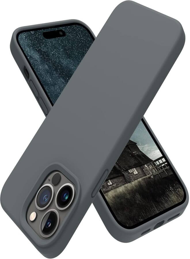 OTOFLY Designed for iPhone 14 Pro Max Case, Silicone Shockproof Slim Thin Phone Case for iPhone 14 Pro Max 6.7 inch (Space Gray)