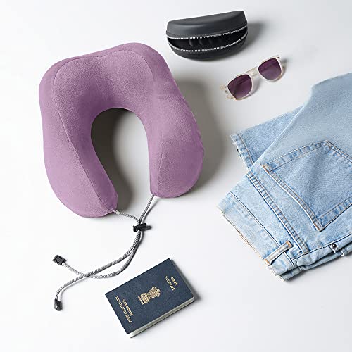 Sleepyhead Contour Shaped Premium Memory Foam Neck Pillow | Travel Pillow (Lavender) - Image 1