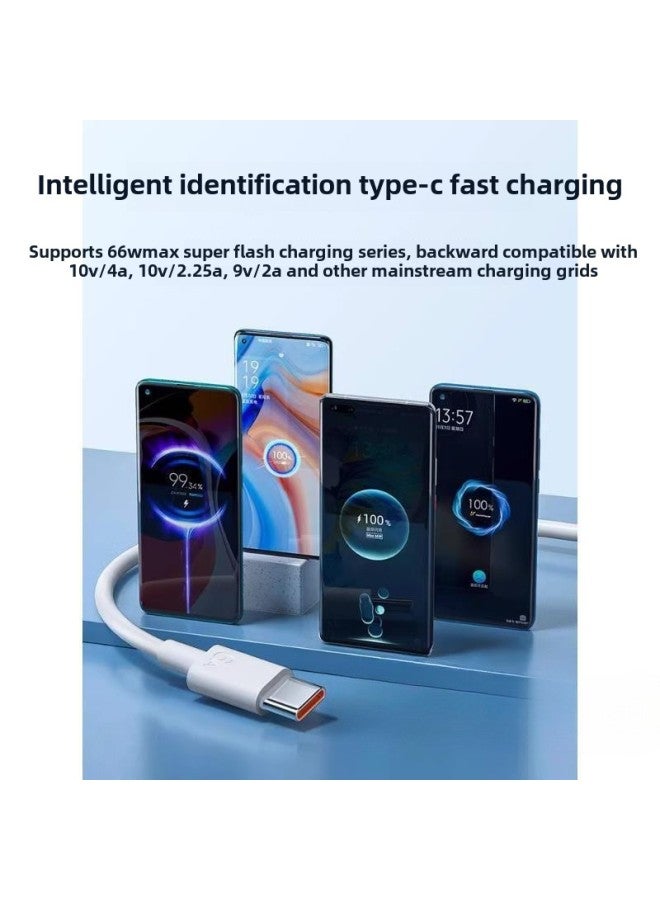مناسب لتمديد كابل بيانات Typec 6A شحن سريع Huawei 66w Xiaomi Vivo Android خط شحن اللون: كابل بيانات شحن سريع من النوع c 【أبيض】 + 1.2 متر - Image 5
