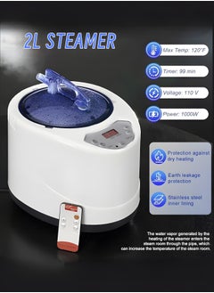 BIG MAX 2 People Home Sauna Bath Steam Device, Full Body Home Sauna Spa, 9 Temperature Modes (Timed Mode, HD display, 1000W, Pink)  - Image 2