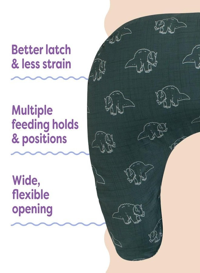 LittleDuds Baby Feeding Pillow for New Born Baby, Breastfeeding & Nursing Pillow with Removable Cover, Infant Support Cushion for 0–24 Months, Tummy Time Pillow | Cottage Care (Forest Green) - Image 4