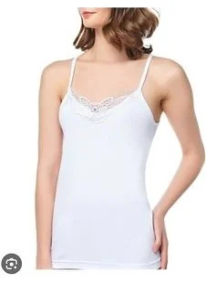 Seher Yıldızı Morning Star - Morning Star Thin Strap Laced Undershirt 6 Pieces