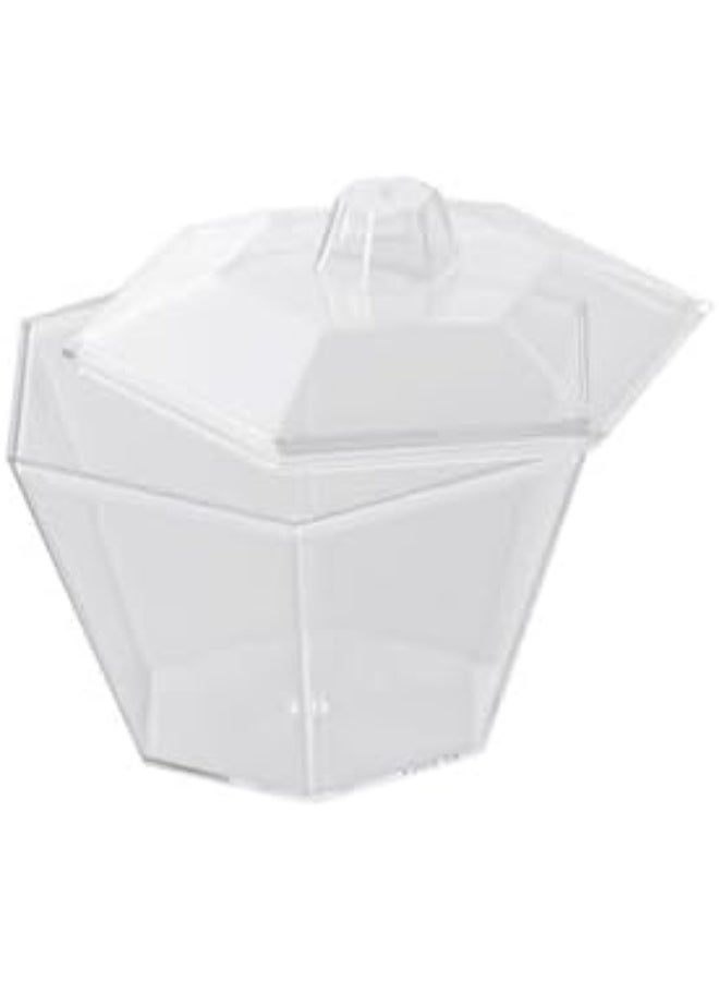 HOME CHOICE 20 قطعة، أكواب سداسية الاستخدام لمرة واحدة مع غطاء وملعقة - Image 4