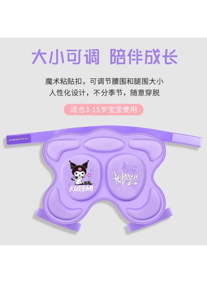 Mesuca Kids Roller Skating Hip Pads Protective Anti-fall Pants Beginner Ice Skating Pants Inline Skates Kuromi Hip Pads - Image 3