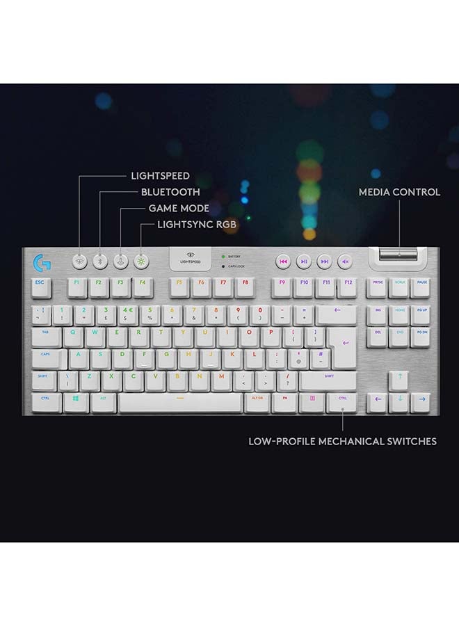 لوجيتيك لوحة مفاتيح G915 TKL ميكانيكية لاسلكية للألعاب بإضاءة RGB ومن دون لوحة أرقام - Image 4