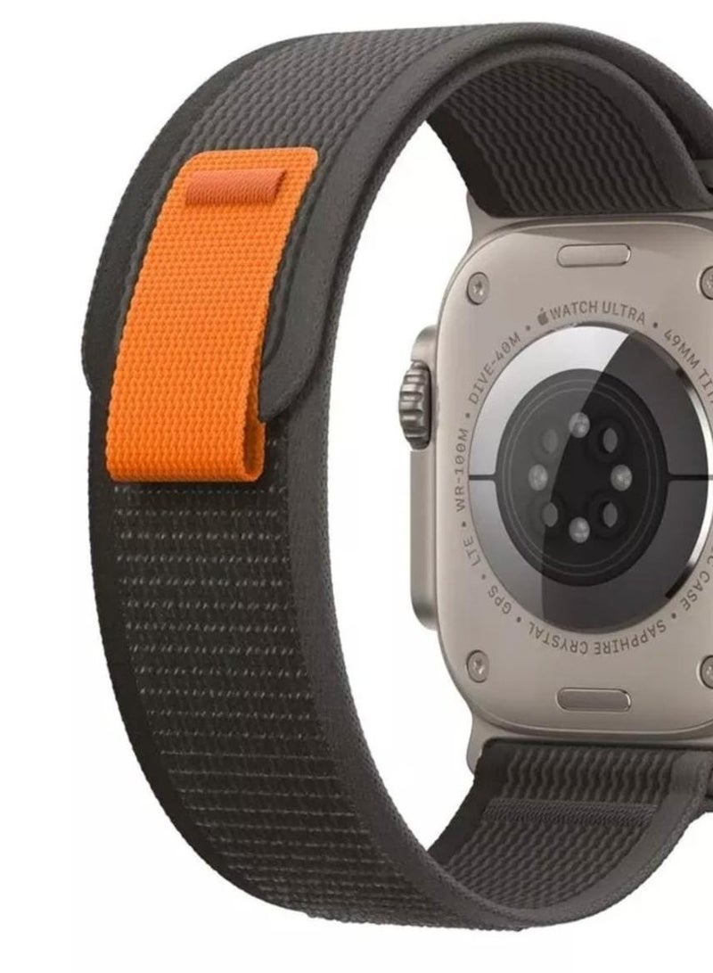 سوار ساعة ابل الشكل الجديد لون اسود مع رمادي  مقاس 42/44/45/49 - Image 1