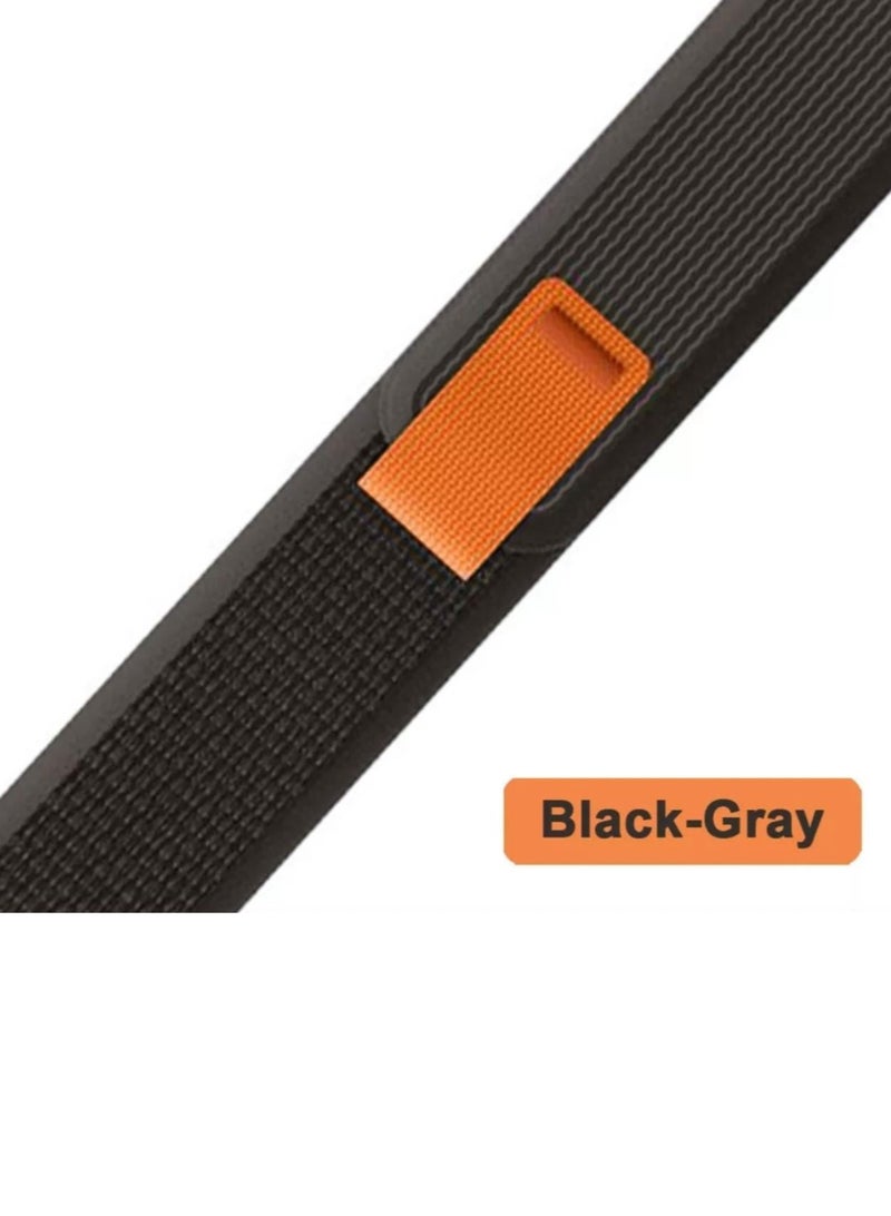 سوار ساعة ابل الشكل الجديد لون اسود مع رمادي  مقاس 42/44/45/49 - Image 4