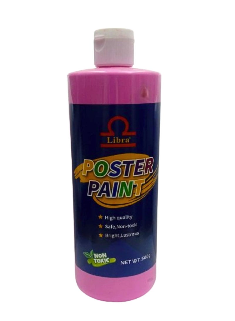 Libra Poster Paint High Quality Safe Non Toxic Bright 500g Pink - Image 2