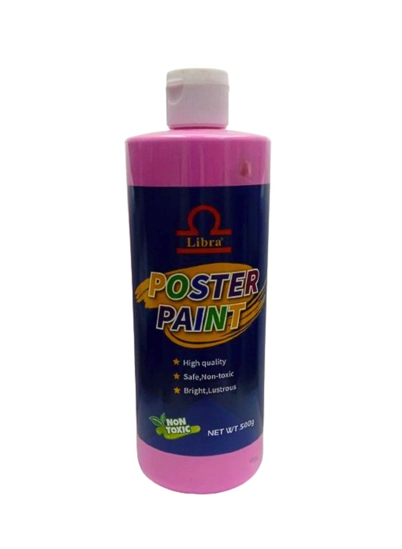 Libra Poster Paint High Quality Safe Non Toxic Bright 500g Pink - Image 1