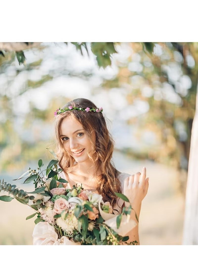 أخبار 4 PCS مجموعة من عصابات التاج الوردي ، وردي ، أزرق ، أرجوانية ، أبيض ، إكسسوارات الشعر المثالية لحفلات الزفاف - Image 3