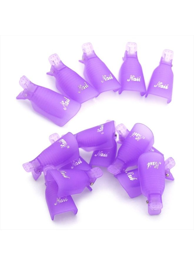 KADS 10PC Acrylic Nail Remover Clips Nail Wrap Tool for Nail Gel Polish Remove Nail Soak Off Cap - Image 1