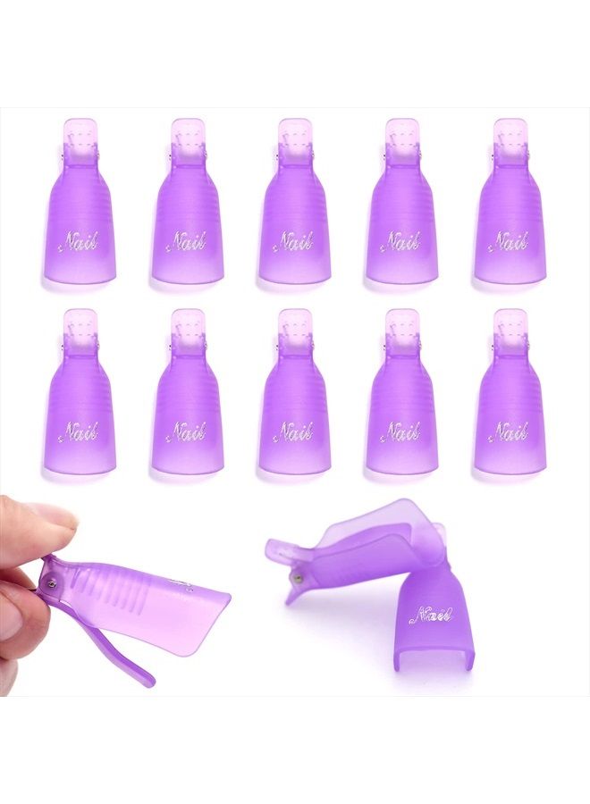 KADS 10PC Acrylic Nail Remover Clips Nail Wrap Tool for Nail Gel Polish Remove Nail Soak Off Cap - Image 2