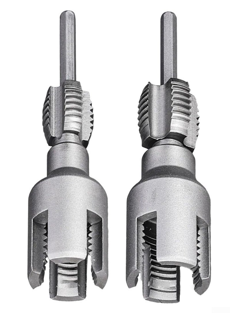 Water Pipe Threading Kit, Professional Plumbing Tool, 20mm+25mm Internal External Thread Cutting Tool for PPR PVC Pipes 1/2 Inch 3/4 Inch Integrated Die - Image 2