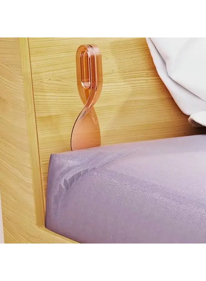 Foldable Bed Sheet Changer Orange Adjustable Height Mattress Lifter Tool 1pc - Image 1
