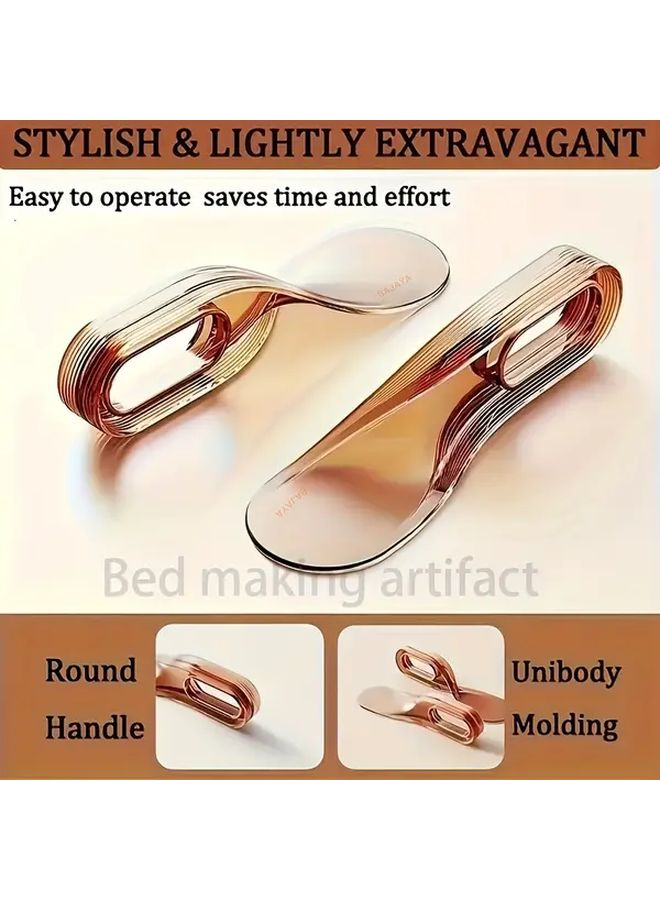 Foldable Bed Sheet Changer Orange Adjustable Height Mattress Lifter Tool 1pc - Image 4