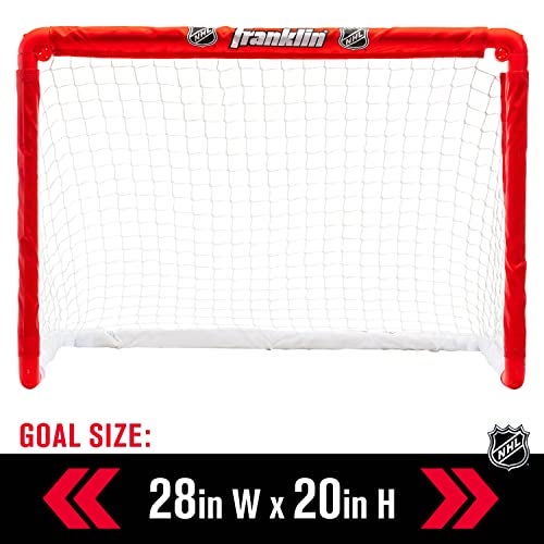 Franklin Sports NHL Kids Mini Hockey Goal Set - (2) Mini + Knee Hockey Goals, (4) Youth Sticks, (2) Goalie Sticks + (4) Foam Balls - Knee + Mini Hockey Set - Image 4