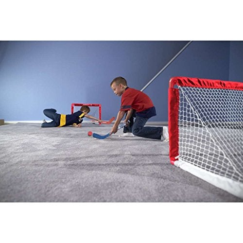 Franklin Sports NHL Kids Mini Hockey Goal Set - (2) Mini + Knee Hockey Goals, (4) Youth Sticks, (2) Goalie Sticks + (4) Foam Balls - Knee + Mini Hockey Set - Image 2